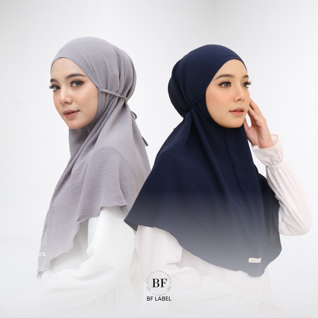 BF Label - Bergo Rayon Crinkle | Khimar Instant Jilbab Maryam Bergo Crinkle Murah