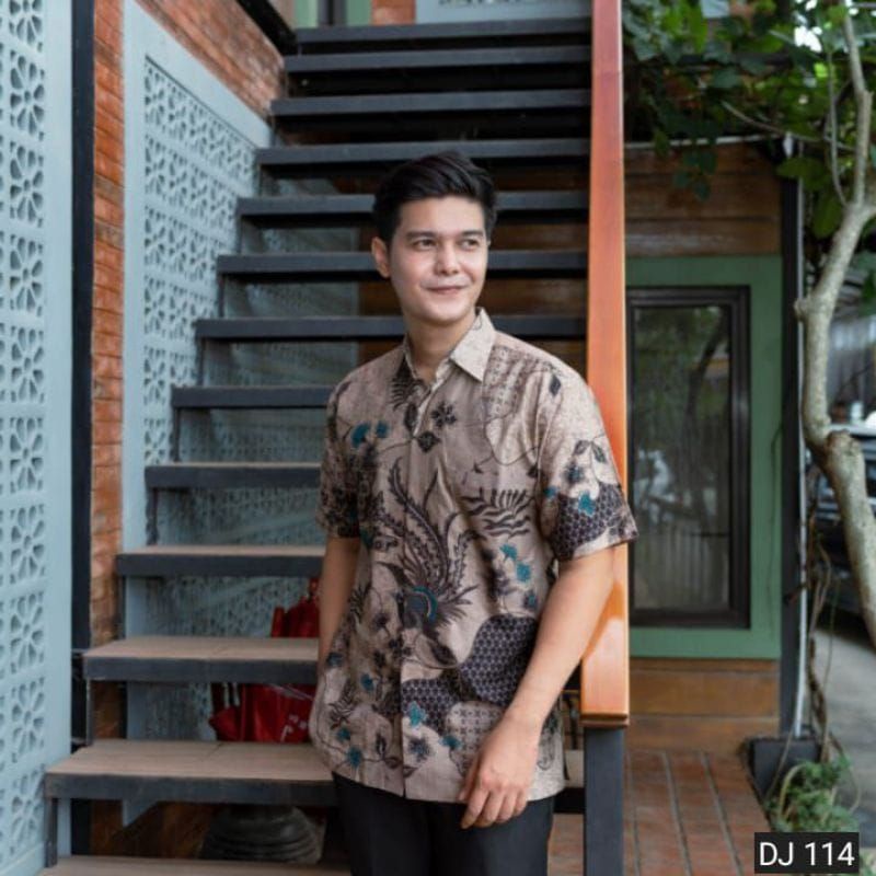 Tejo Anom Batik Pria Anyar Casual Modern Lengan Pendek Motif Baju Batik Pria Modern Soloan Lengan Panjang Pendek