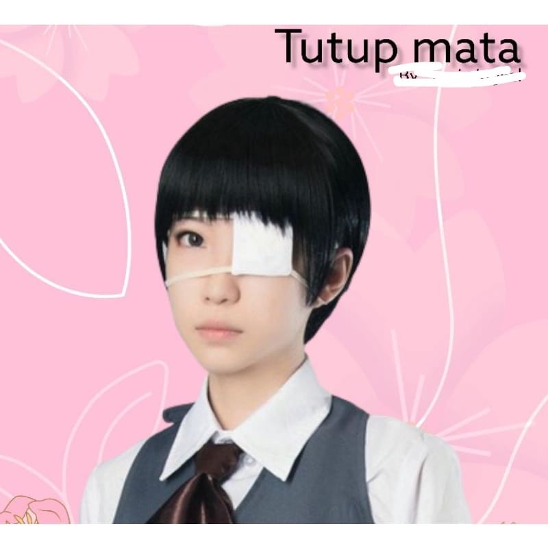 TBI COSPLAY PENUTUP MATA KARAKTER ANIME JEPANG Tokyo Ghoul Rikka Takanashi