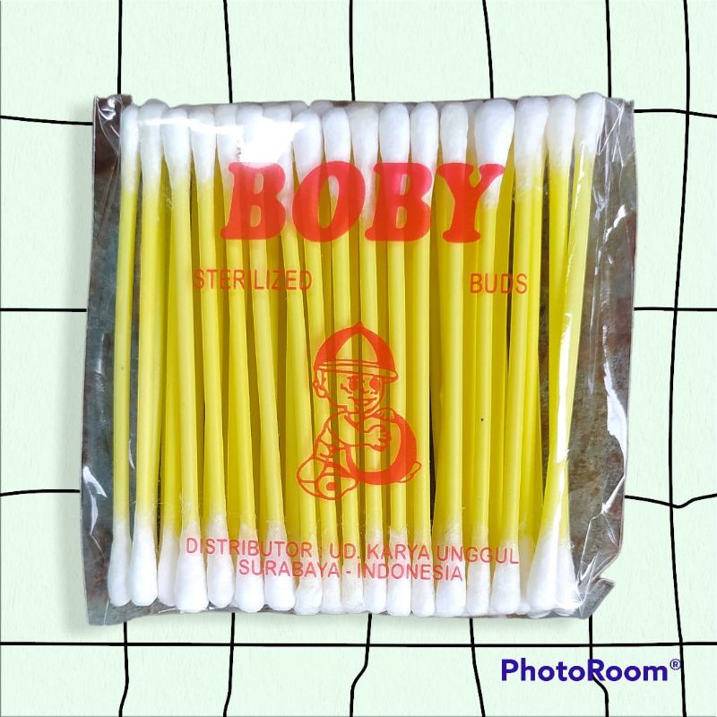 COTTON BUD BOBY KOREK KUPING PEMBERSIH TELINGA ISI ± 32 per pcs