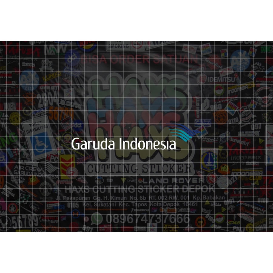 Cutting Sticker Garuda Indonesia 10 Cm 3 Warna Untuk Motor Mobil