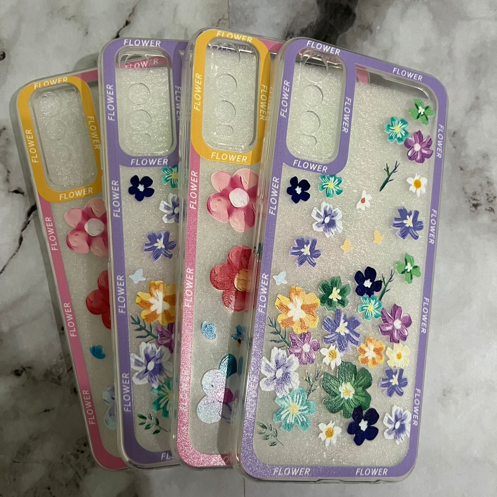 WENG Softcase Lens Bunga For Oppo Realme Vivo Xiaomi Iphone NEW