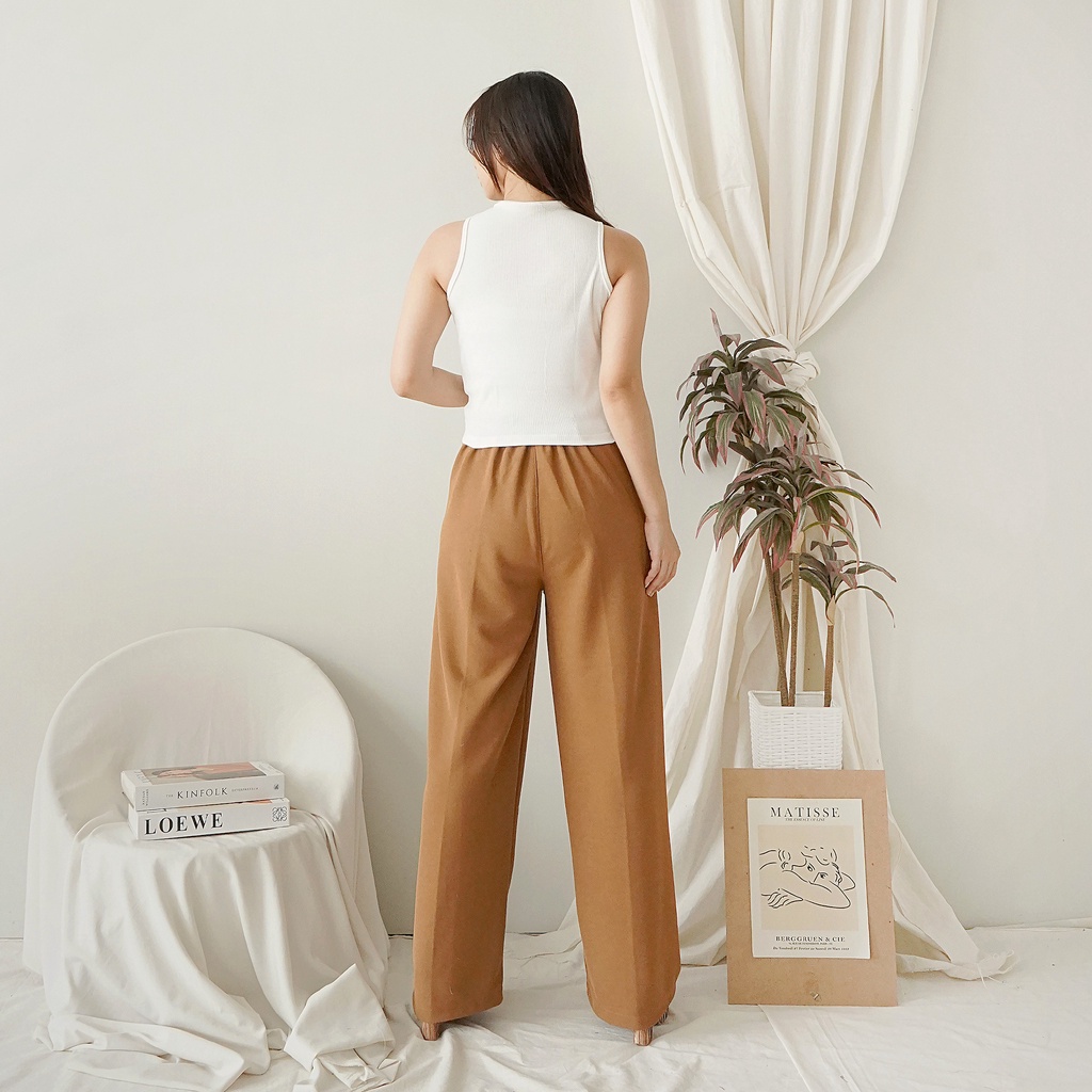 Korean Basic Crop Tank Top Halter Baju Atasan Wanita Top 207