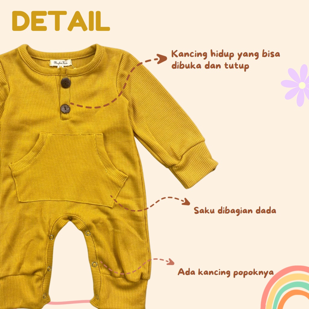 0-15BLN ROMPER BAYI MARCEL JUMPER BAYI PEREMPUAN DAN LAKI LAKI (UNISEX)