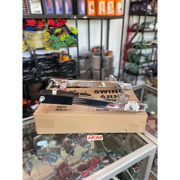 SWING ARM KAZE PNP GL 100 CB BEGEL PANJANG ARM KAZE KROM SILVER PNP