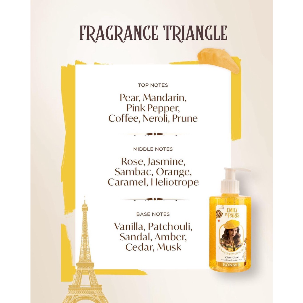 BONAVIE x Emily In Paris Gentle Shower Scrub Citron Glace