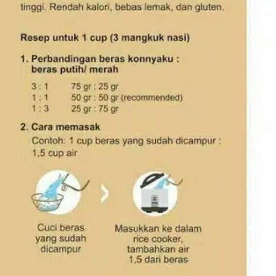 

Beras Shirataki Konnyaku Rice 1000, gr
