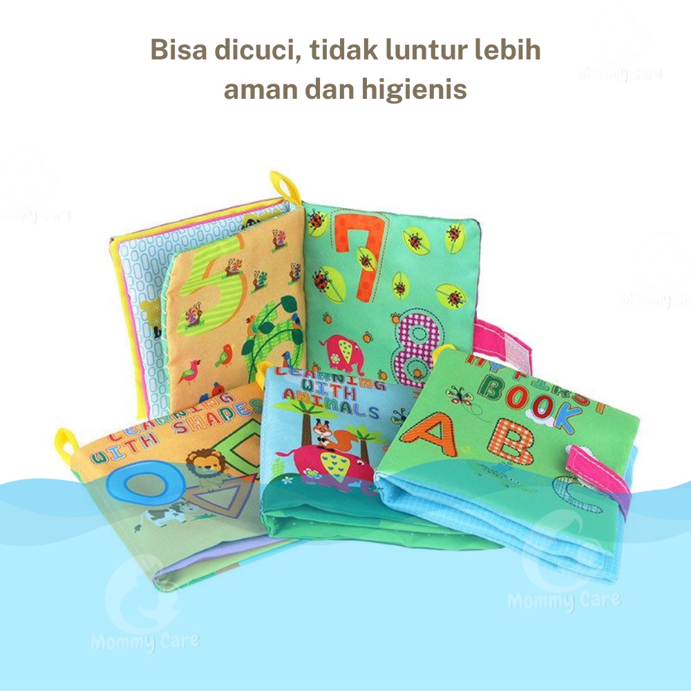 MOMMYCARE SOFT BOOK BUKU BANTAL EDUKATIF BUKU CERITA MAINAN BAYI BAHAN KAIN