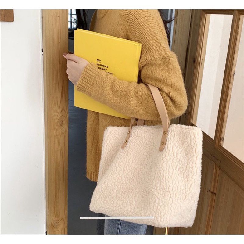 Tas Jinjing Wanita Tas Cewek Bulu Tote Bag GH 0103