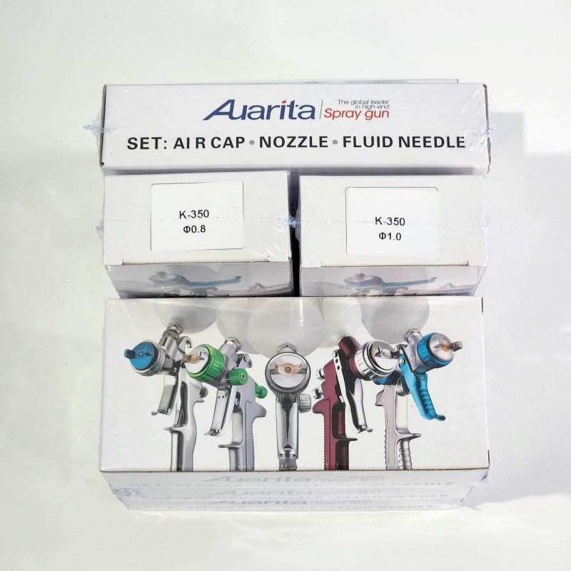 Nozzle Kit Spray Gun Auarita K350 Cap Needle ORIGINAL K-350