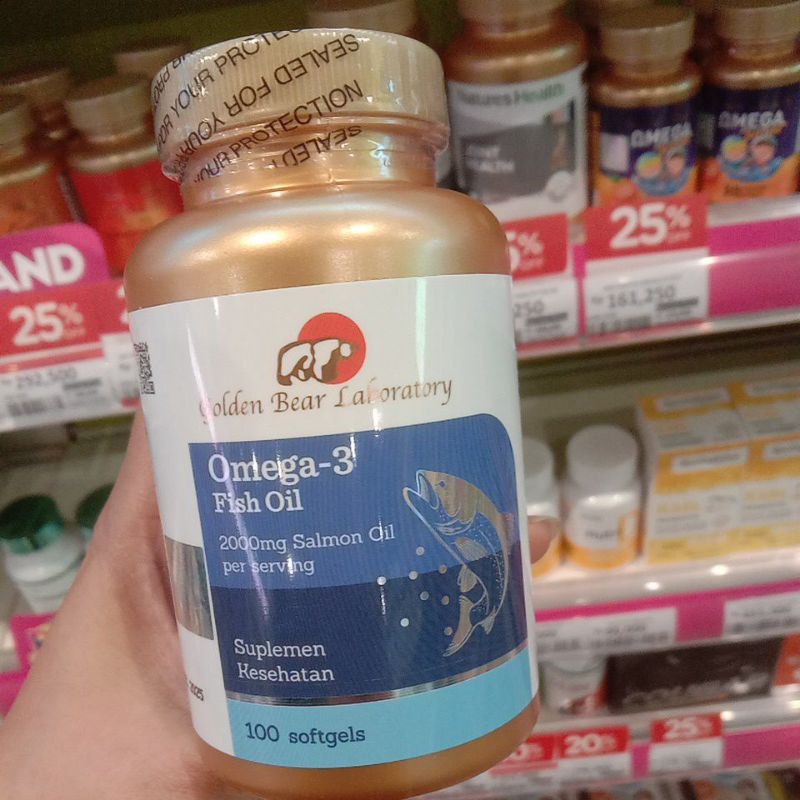Golden Bear Omega 3 Salmon Fish Oil 2000Mg 100 Softgel - GB Salmon Omega 3