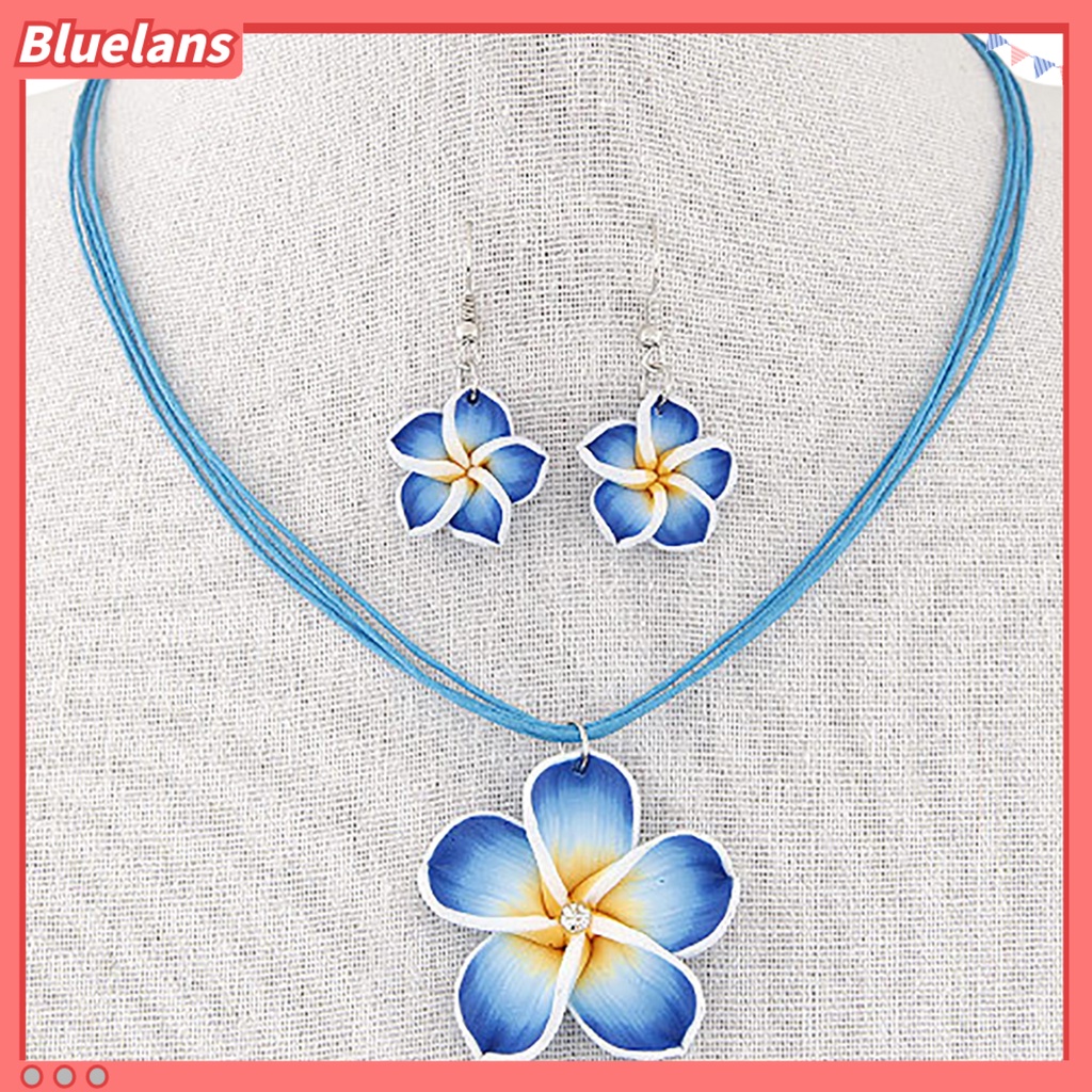 Bluelans Jewelry Set Fashion Attractive Alloy Flower Dangle Jewelry Set Dating Vacation