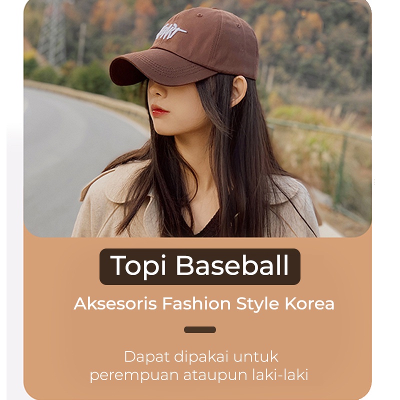 Topi Pria Wanita Baseball HEART Bordir Aksesoris Fashion Casual Cap High Quality Import BSBA