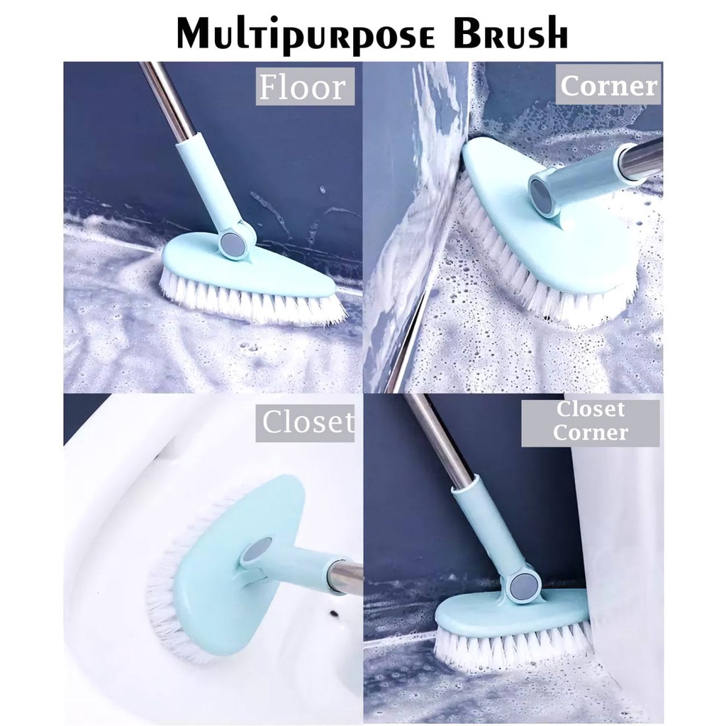 Sikat lantai pembersih dinding kamar mandi gagang panjang portable