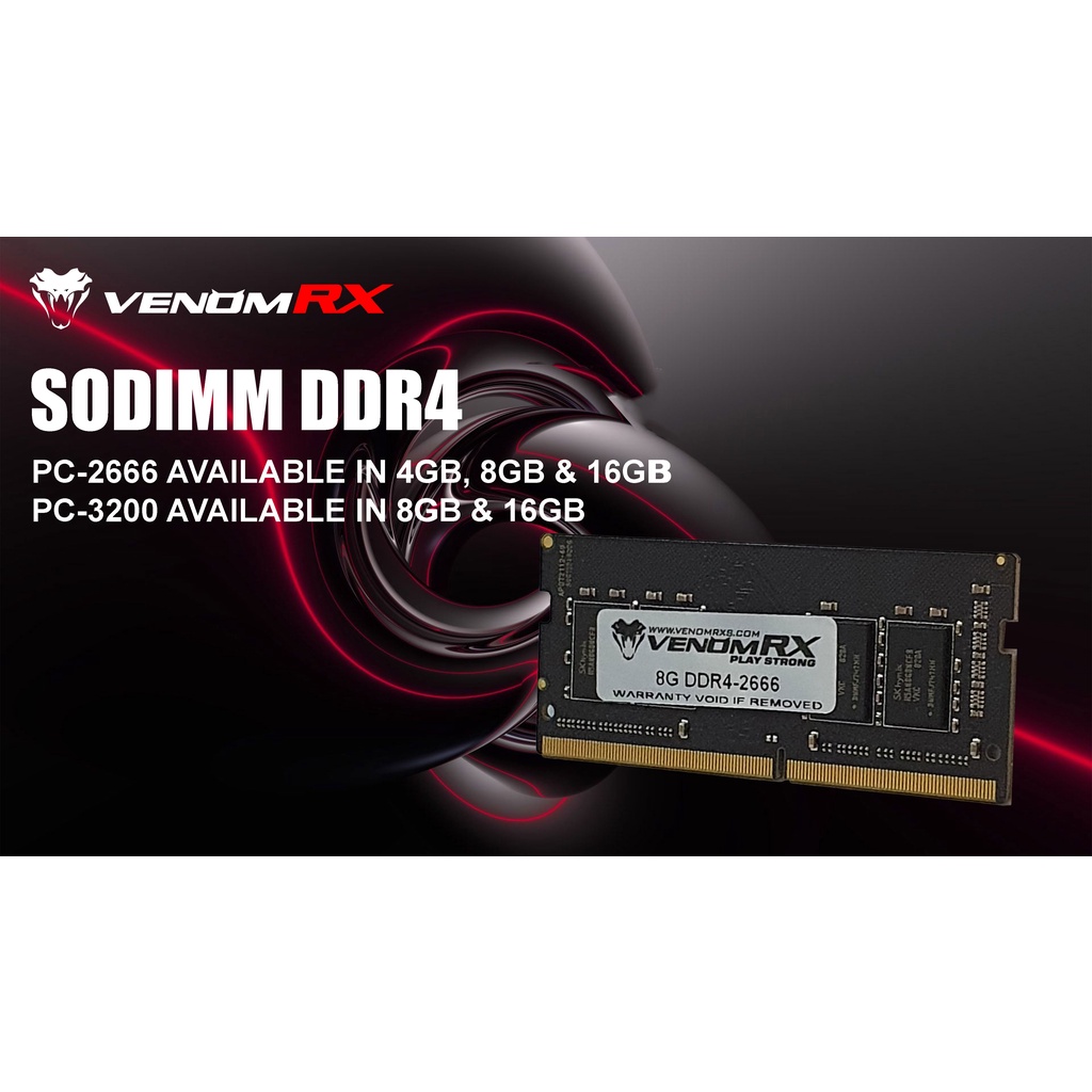 Ram Memory Venomrx Sodimm 16GB DDR4 2666 Ram Laptop