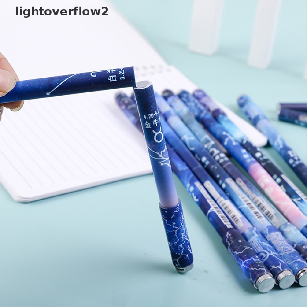 (lightoverflow2) 1pc Pulpen Gel Magnet Dengan Lampu Warna-Warni Untuk Pelajar