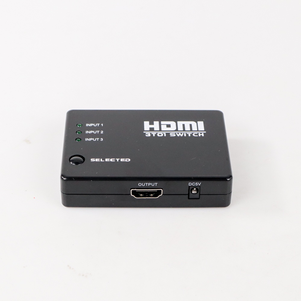 HDMI Switch 3 Port Full HD 1080P with Remote Control -  OMVA07BK Black