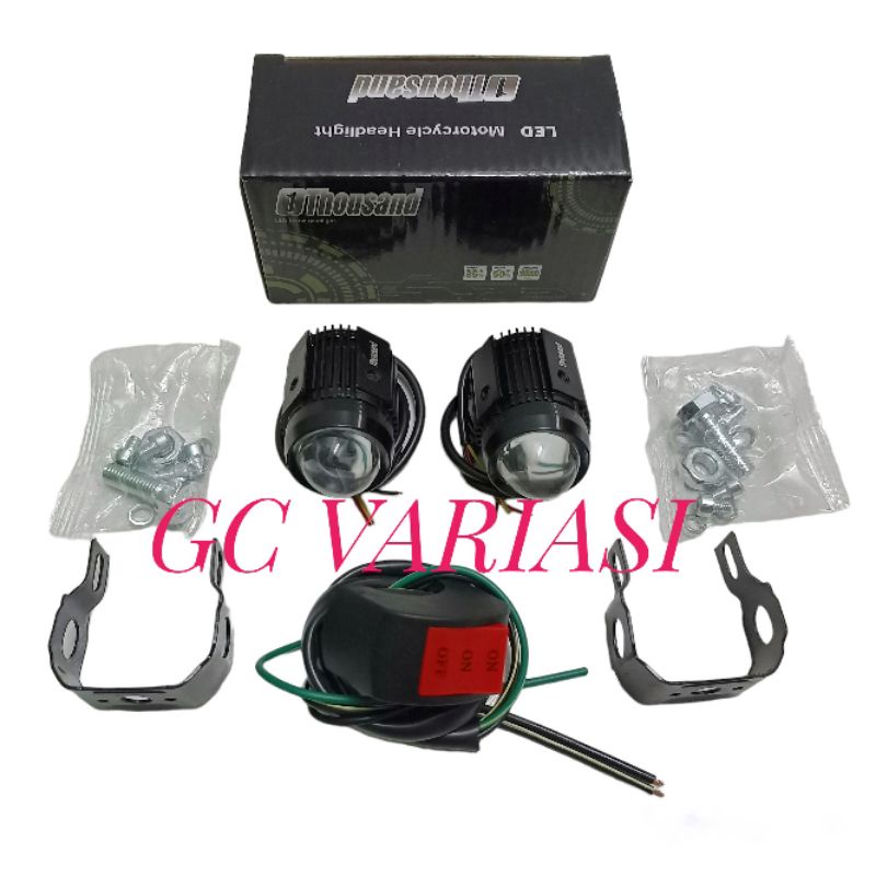 2PCS Lampu tembak Sorot Mini Driving Led Light Super terang/1pasang Lampu Tembak Laser D2 mini kipas