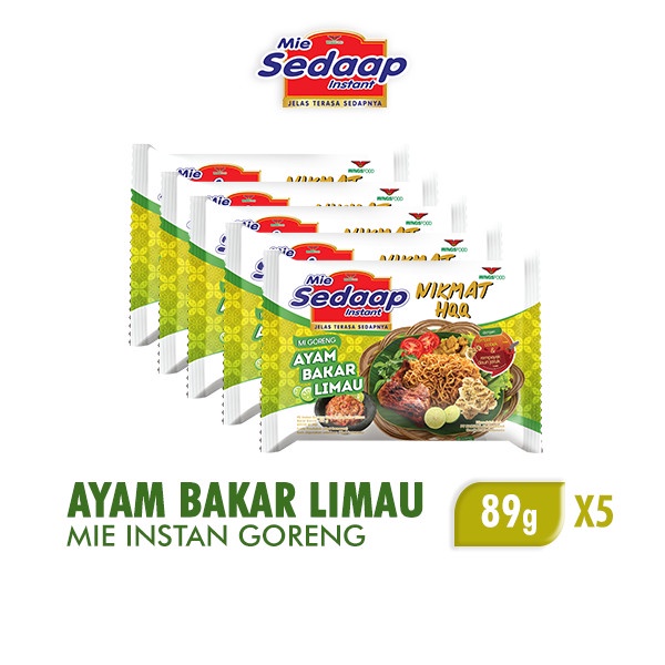 

NEW Sedaap Mie Instan Ayam Bakar Limau 89 gr x 5 pcs