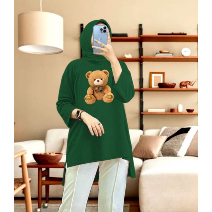 TUNIK HIJAB BASIC WOMEN BAHAN BEBYTERRY SIZE L XL XXL