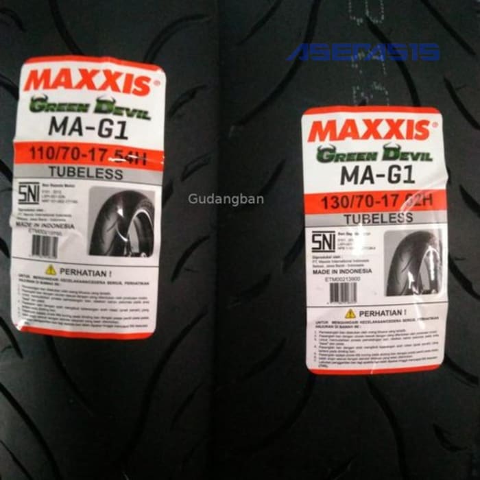 BAN MOTOR A10BM51 PAKET MAXXIS 110 70 17 DAN 130 70 17 GREEN DEVIL