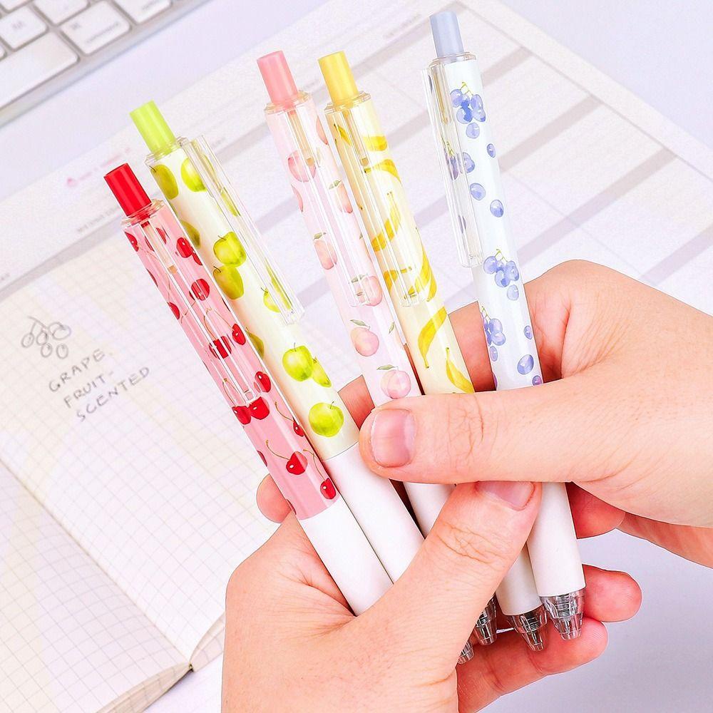 Preva 6PCS/Set Gel Pens Mutil-styles Alat Tulis Buah Bau Signature Pen