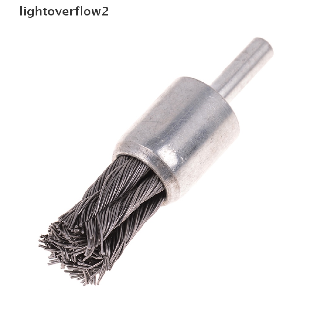 (lightoverflow2) Sikat Kawat stainless steel 20mm Dengan shank 1 / 4 &quot;Untuk Gerinda