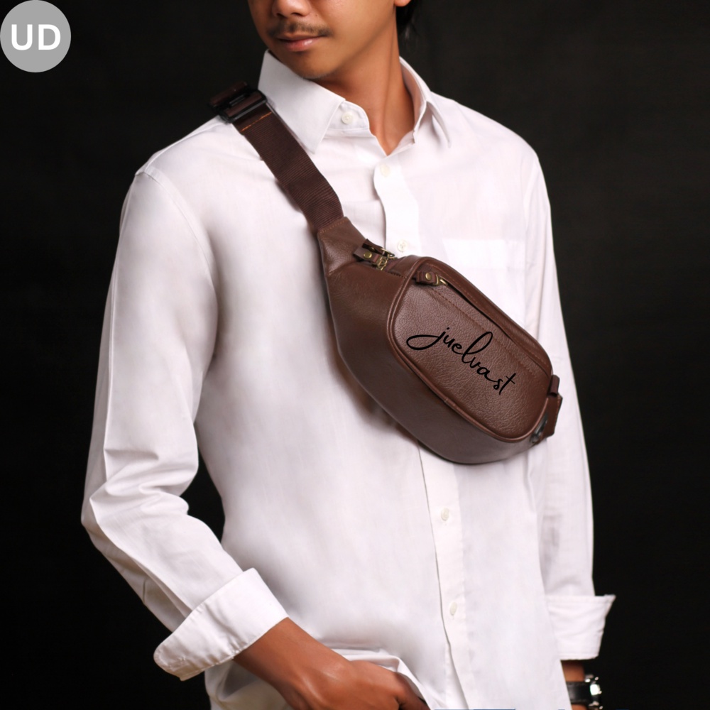 Tas Selempang Pria Wanita / Waistbag / Tas Pinggang/ Tas Bahu / Sling Bag Kulit PU Leather Waterproof