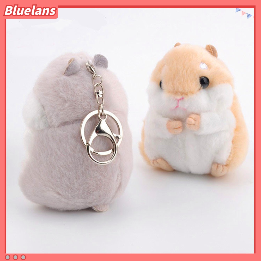 Gantungan Kunci Bentuk Hamster Bahan Plush Untuk Dekorasi Tas Tangan