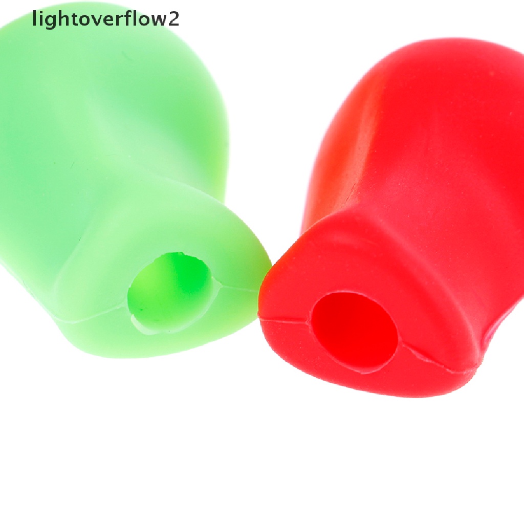 (lightoverflow2) 4 / 10pcs Alat Bantu Menulis Pensil Bahan Karet Lembut Untuk Anak