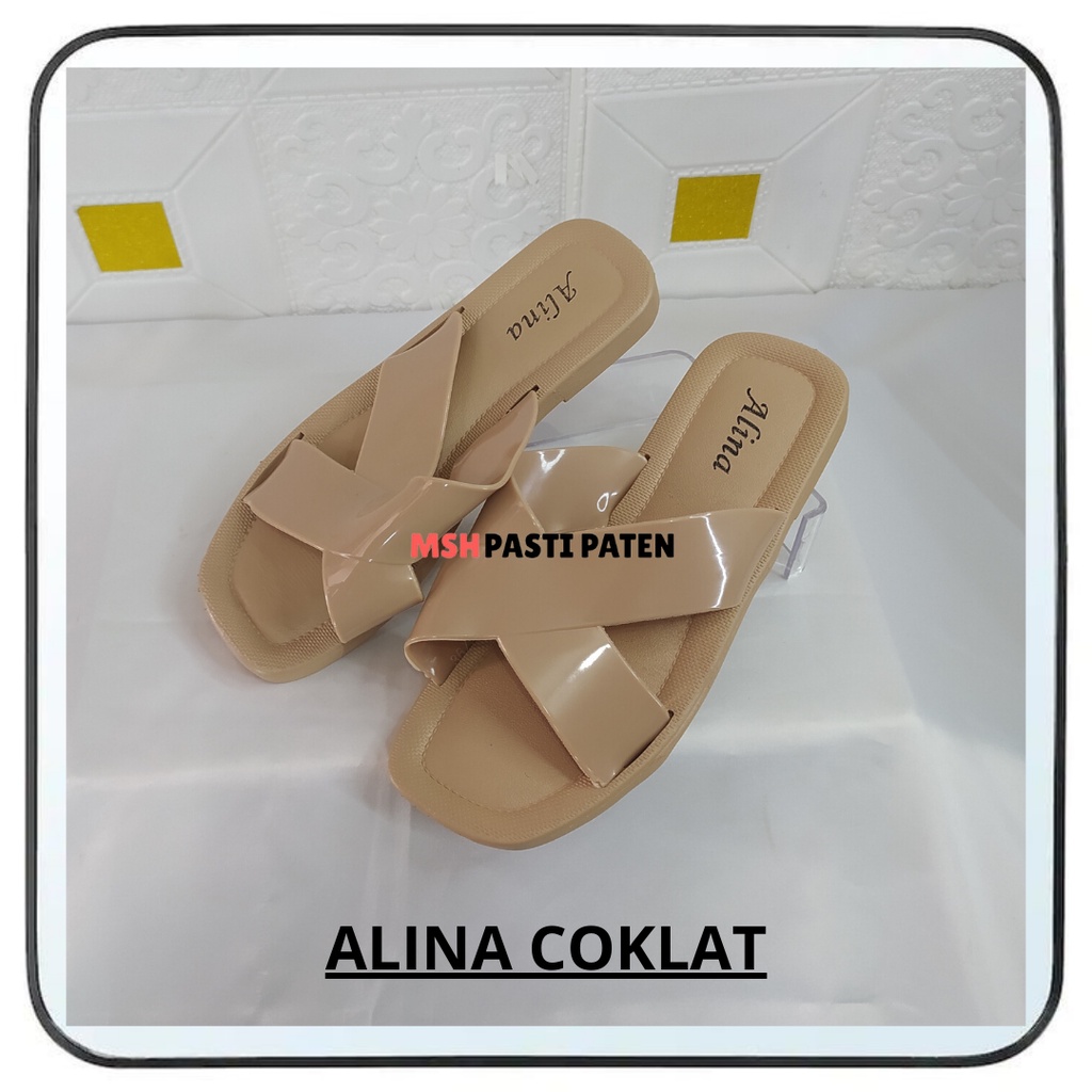 Sandal selop jelly silang wanita ori balance dan alina Sandal impor wanita