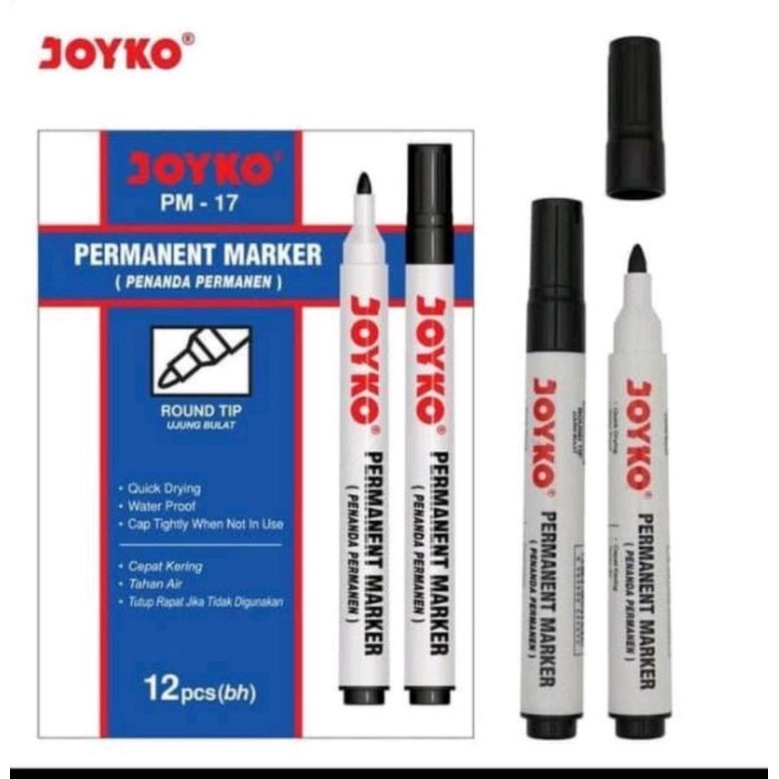

Spidol Permanen Hitam Joyko PM-17 Permanent Marker