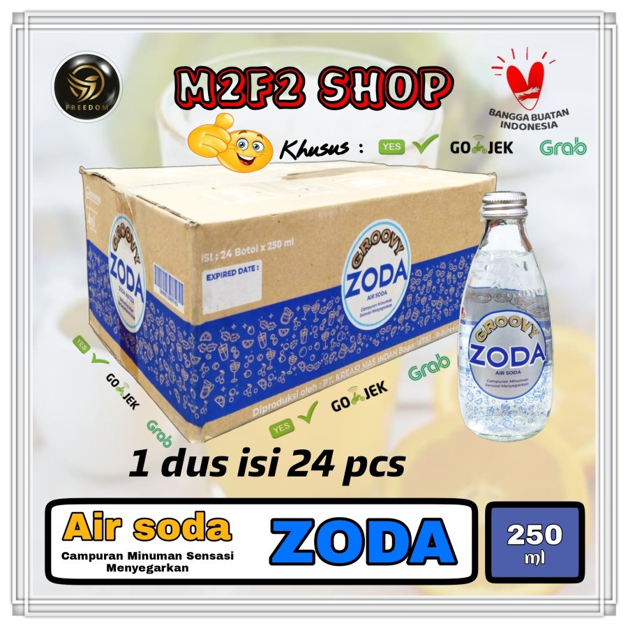 

ZODA Minuman Air Soda Botol Beling - 250 ml Kemasan Karton (Khusus Bluebird/Gosend/Grab)