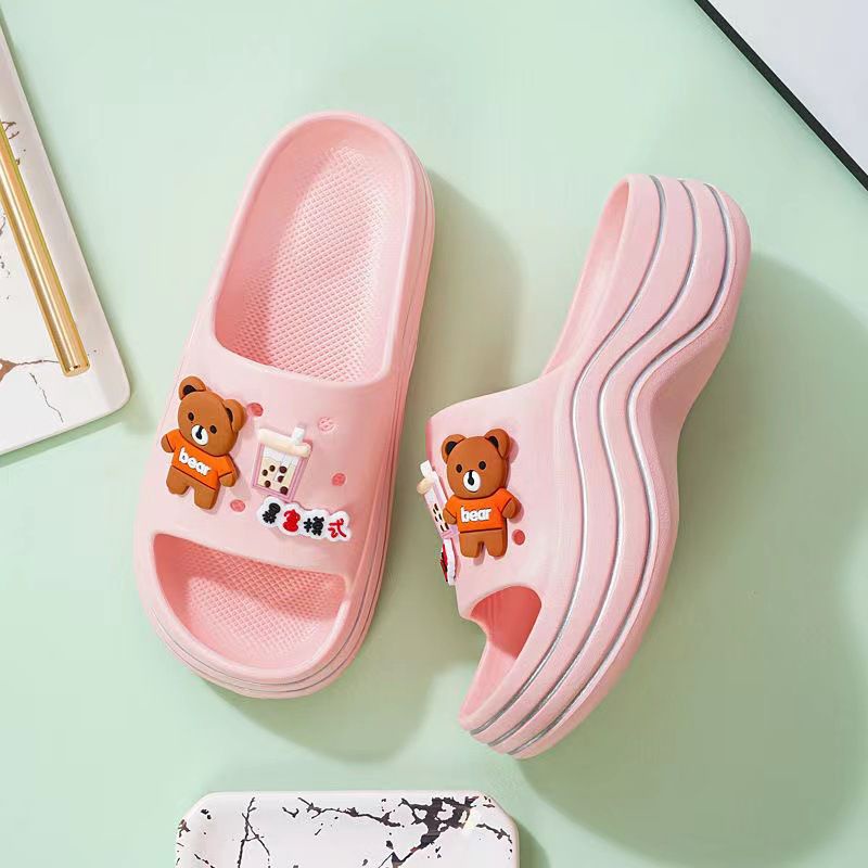 Sandal Crocs Fuji Wedges Accesories Panda Import High Quality S2