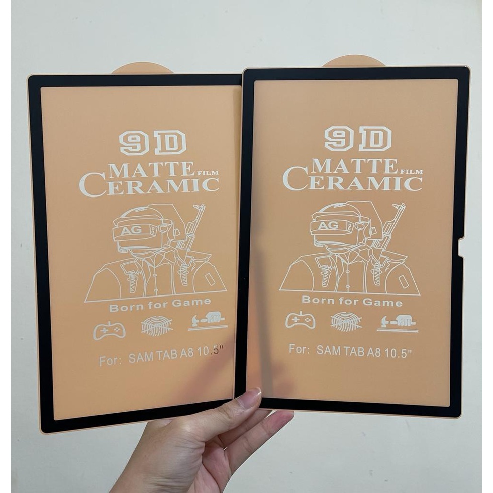 TEMPERED CERAMIC 21D TAB X200 X205 / FLIP COVER SARUNG TAB A8 LTE 2022 - CASING ROTARY CASE SAMSUNG TAB X200 X205 WHITE_CELL
