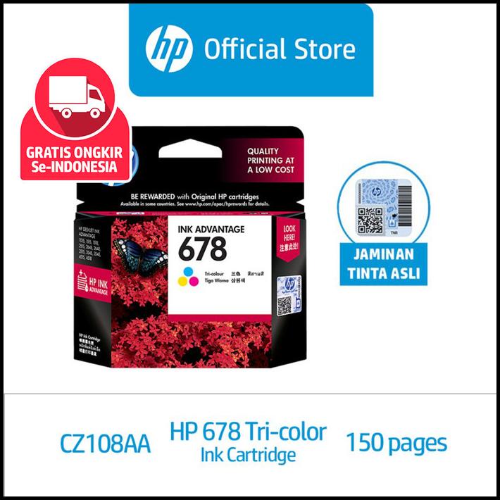 Tinta Printer Hp Original 678 Tri-Color / Deskjet 1515 2515 2545 2645