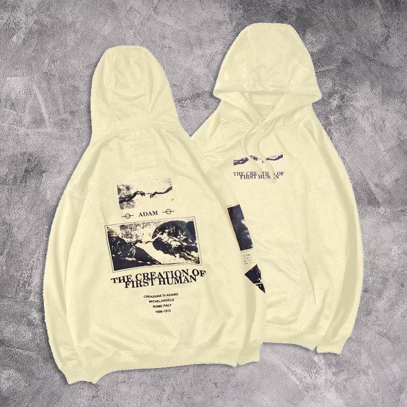 SWEATER HOODIE DISTRO PRIA WANITA CREAM ORIGINAL BGOODS COMPANY / HOODIE PRIA / ANIME / OVERSIZE / SWEATER HOODIE UNISEX HNM / HOODIE FLECEE / HOODIE WARNA KREMl