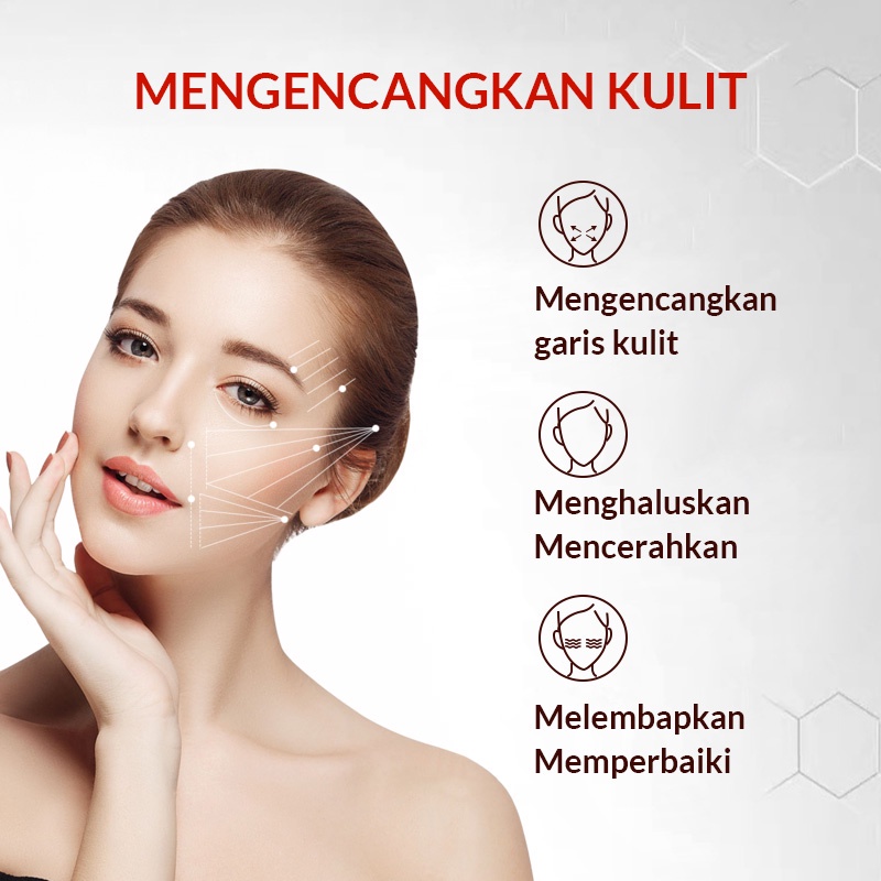 GIRLSNEED77 - COD BIOAQUA Hexapeptide Anti Aging Essence 30ml/50ml Anti Aging Serum Samarkan Garis Halus BPOM Serum Merah Bioaqua