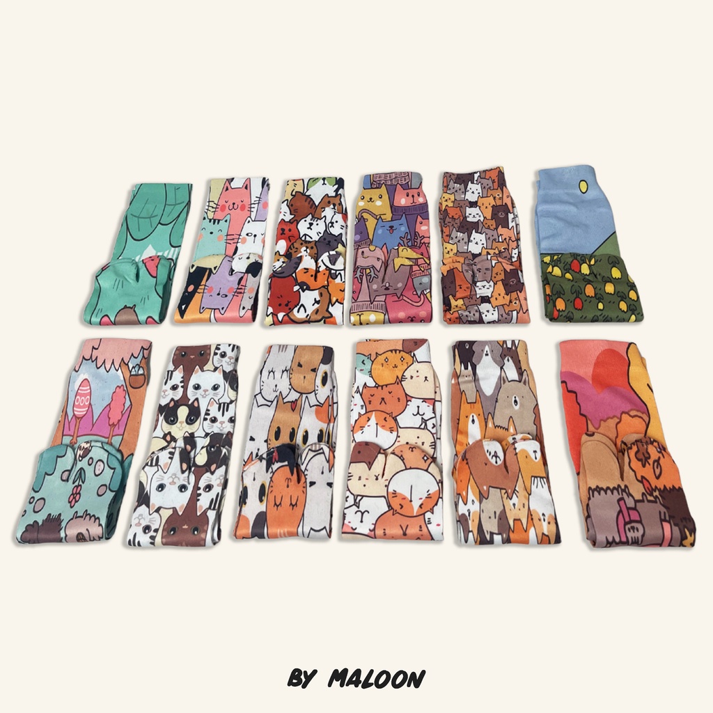 [PROMO] Kaos Kaki Printing Muslimah Premium Jempol Motif Lucu Maloon