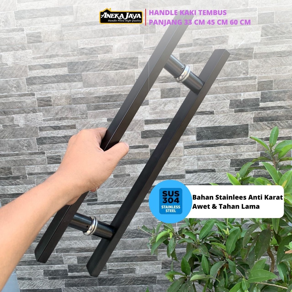 4 Gagang Handle Set Kunci Kaki Tembus Panjang 60 cm 45 33 Warna Hitam Tarikan Pegangan Terbaru Murah