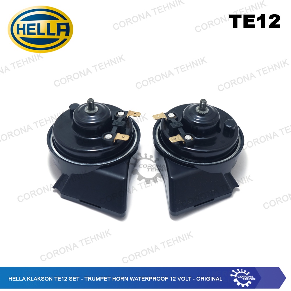 Original - Hella Klakson TE12 Set - Trumpet Horn Waterproof 12 Volt