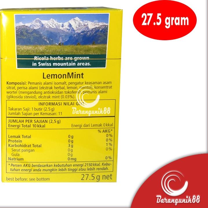 

IDg5G0s--[27.5 gram] Ricola Original Herb LemonMint Glacier Permen Sugar Free