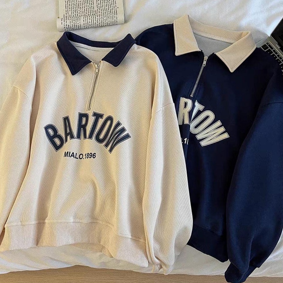 ZIPPER COLLAR BARTOW SWEATSHIRT | SWEATER SLETING KERAH (PH)