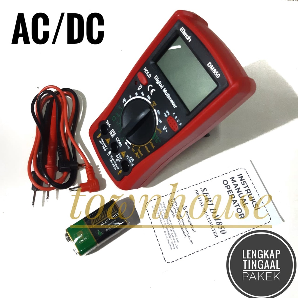 Multimeter Digital True RMS Auto-Rangement Capacitans Temperature Voltase Arus Hz Ohm Duty Cycle Tester dengan Analog Ba DM850