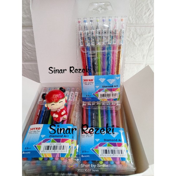 

1 bungkus = 8 warna!! Pena color gel pen 8 warna/pena diamond gel/pena gel joyko/pulpen gel joyko