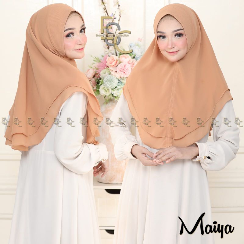 HIJAB OVAL MINI 2 LAYER ori By ENAM SAUDARA COLLECTION
