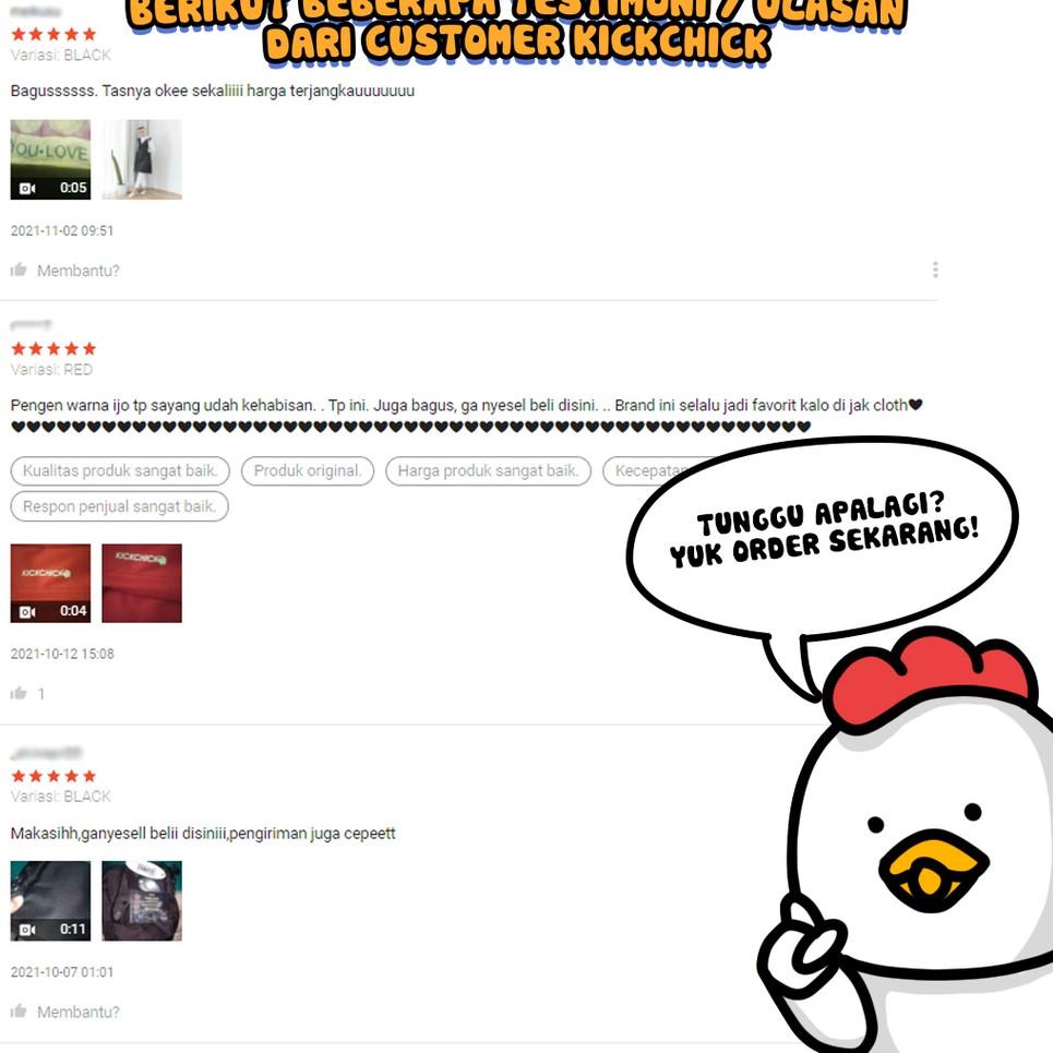 Best Seller Kickchick Tas Selempang Slingbag | Bucks Series | Black yellow Green Red Transparan