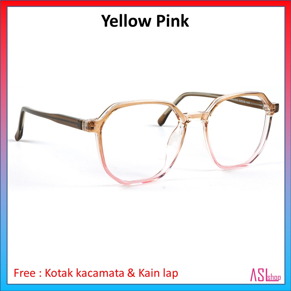 FRAME DAN KACAMATA MINUS KOREA STYLE (ID 1055) + LENSA BLUERAY/PHOTOCROMIC