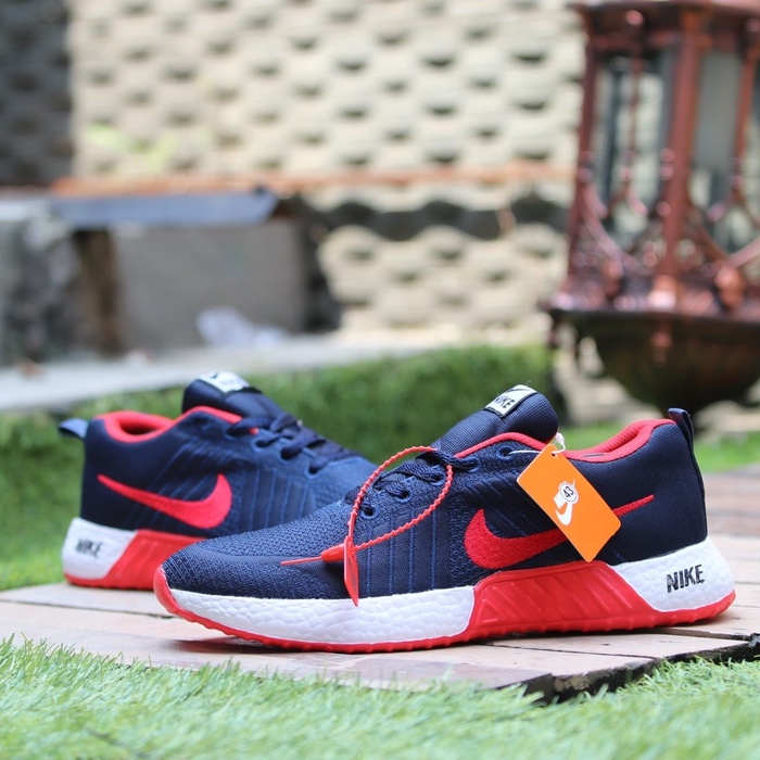 Sepatu nike fly flyknite zoom import sneakers 39 - 44 navy merah