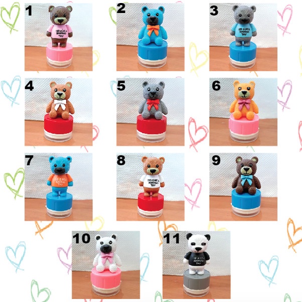 

Mudah Custom Stamp / Stempel Nama Anak Karakter Teddy Bear Murah